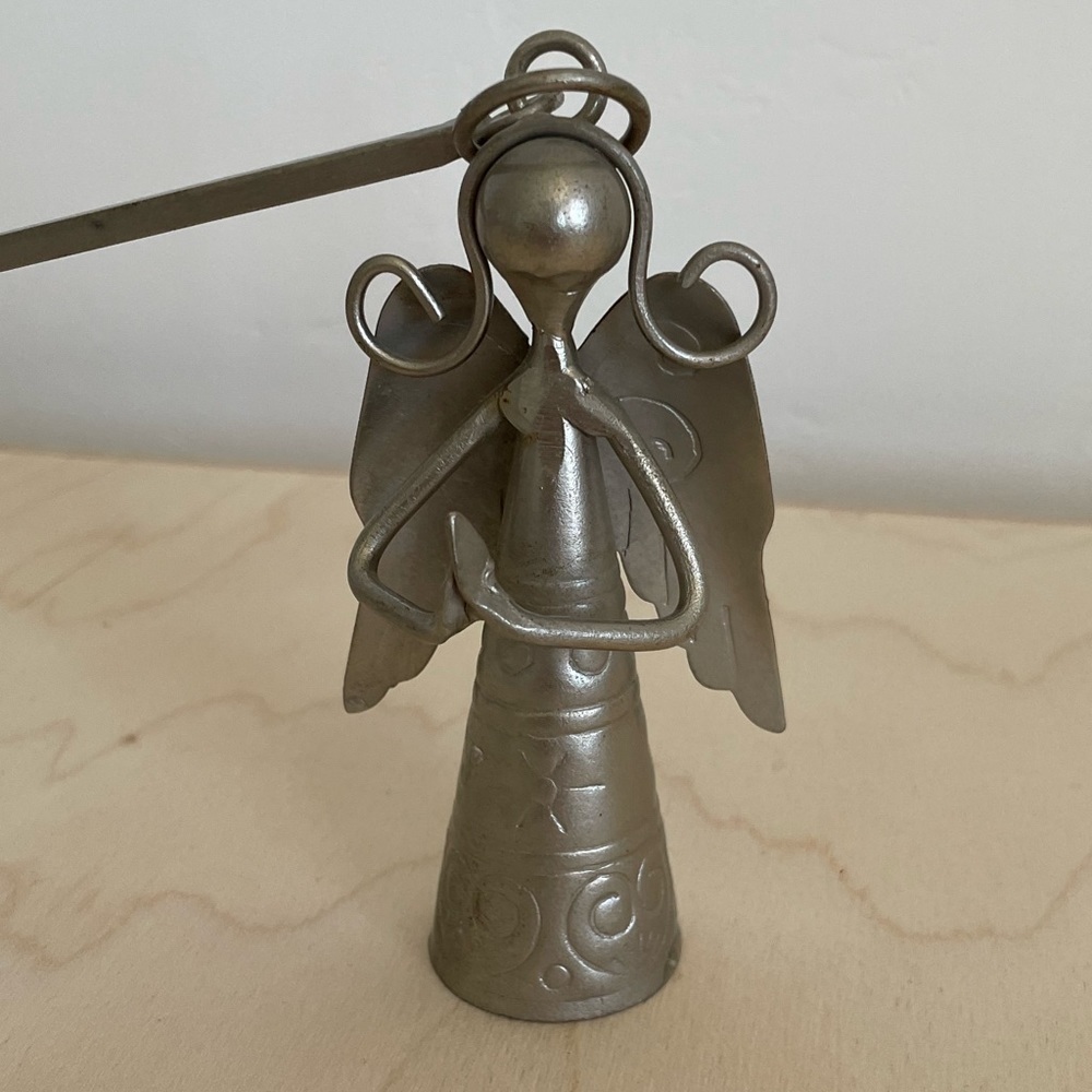 Pewter Angel Christmas Candle Snuffer